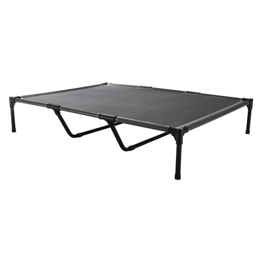 Elevated Dog Bed For Large Dogs XL, Raised Dog Cot With Heavy Duty Steel Frame, Breathable Teslin Mesh Cooling Dog Bed, Indoor & Outdoor Portable Hammock Pet Bed, Grey