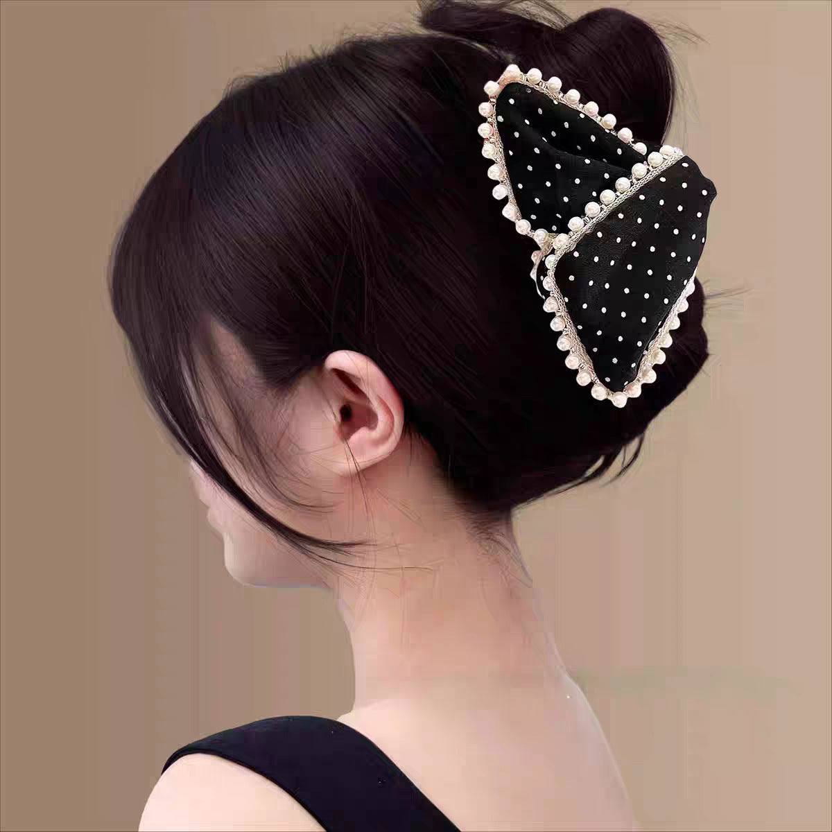 Nap Fabric Triangular Hair Clip Sophisticated Womens Style