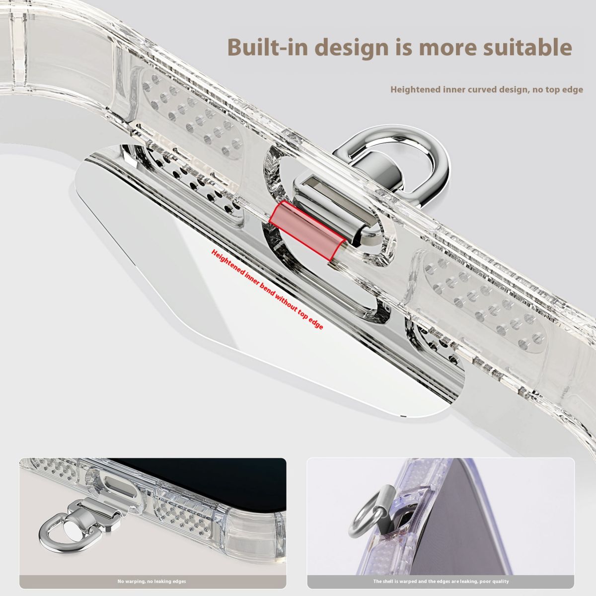 Rotating Mobile Phone Gasket 02mm Ultra-thin Stainless Steel Mobile Phone Lanyard Clip