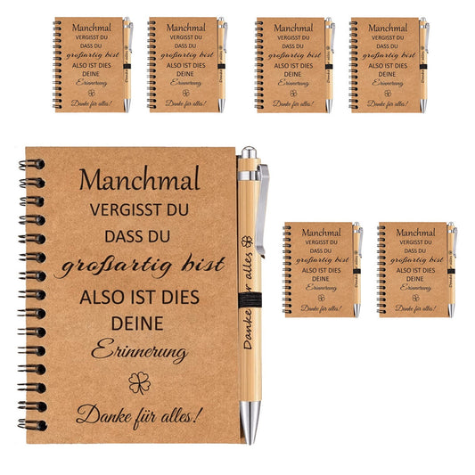 Party Decorations & Accessories—Motivational Gift For Coworkers—Set Of 6 Notebooks And 6 Pens—Incentives Supplies