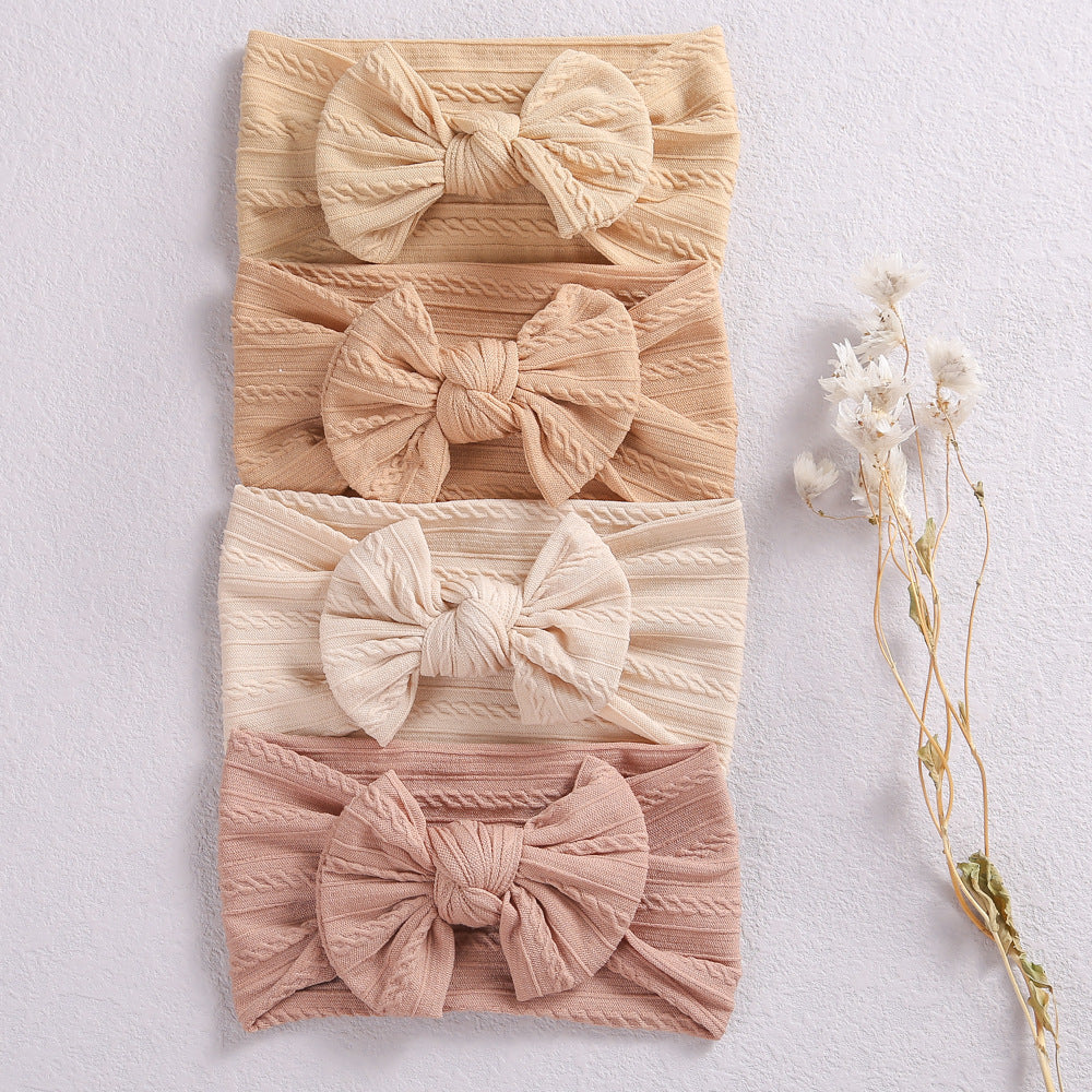 Children's Jacquard Headband Elastic Nylon Hair Band