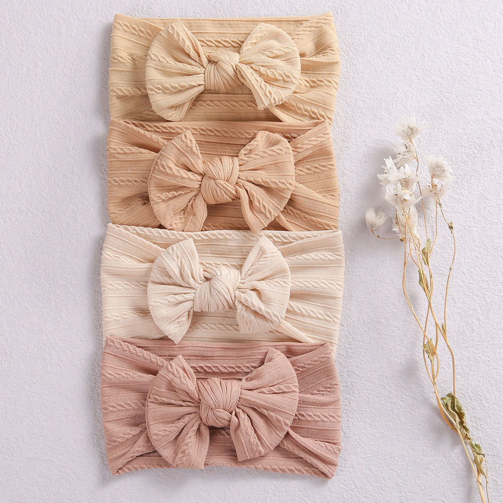 Children's Jacquard Headband Elastic Nylon Hair Band