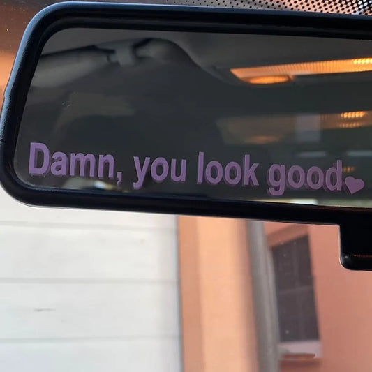 Car Interior Makeup Mirror Rearview Mirror Cover Sticker