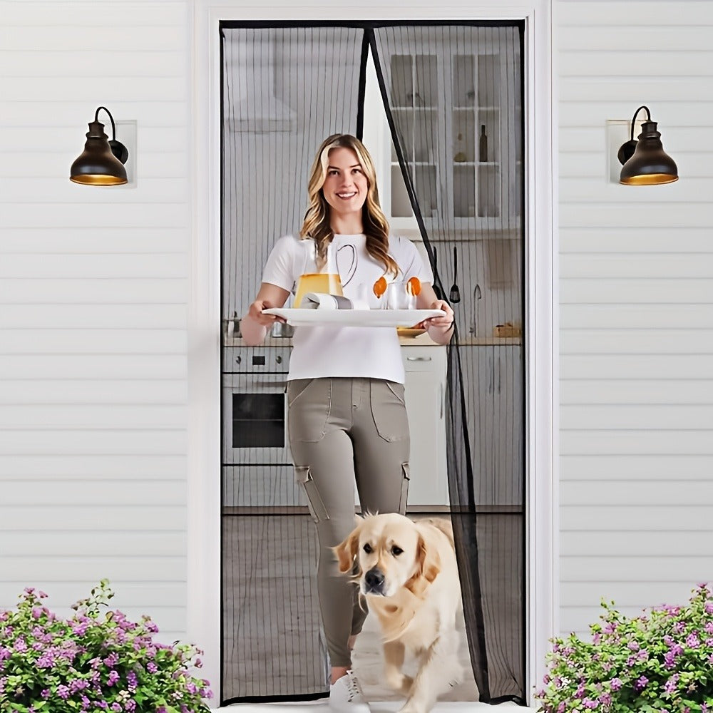 Magnetic Screen Door With Strong Magnetic Closure - No Drilling Required, Hands-free Sliding Door Curtain, Suitable For Indoor Outdoor Use - Heavy-duty Mosquito Netting, Perfect For Front And Back Doo