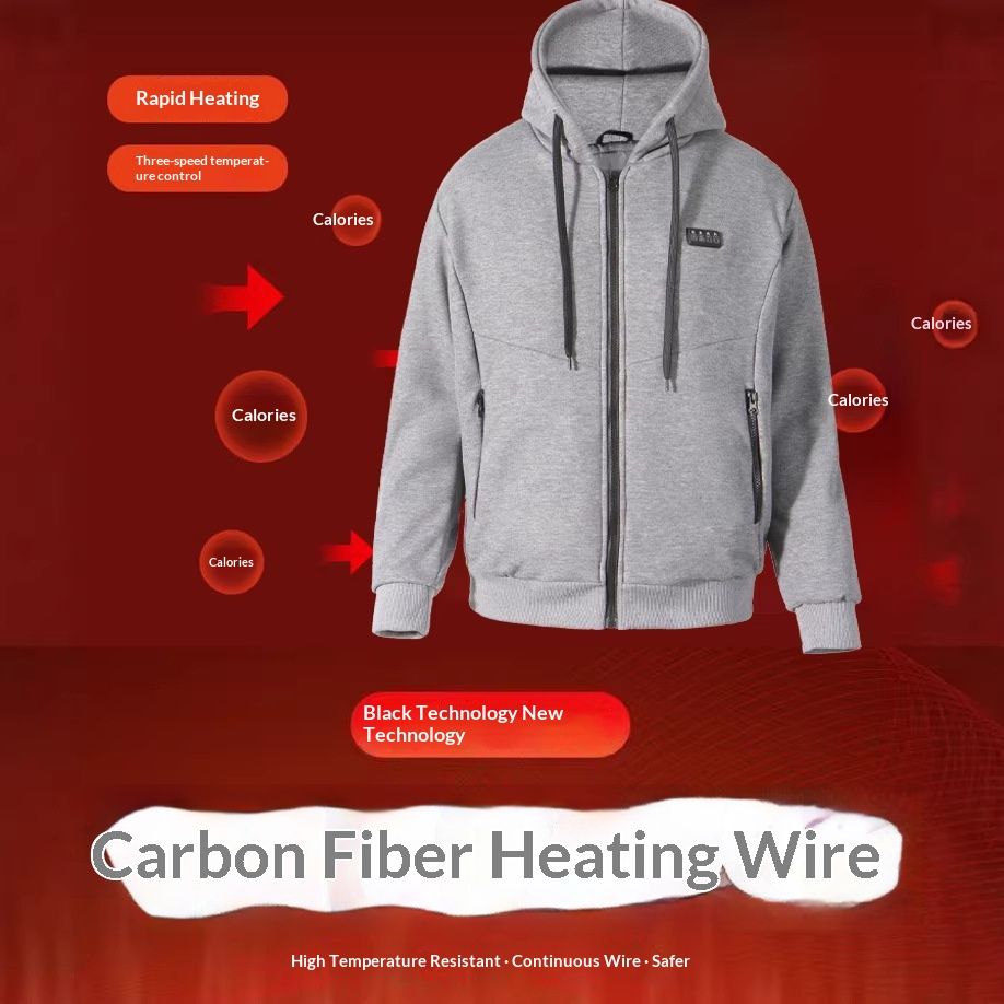 Dual-Control Smart Heating Warm Hoodie