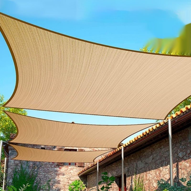 Cross-border Four-corner Outdoor Sunshade Sail, HDPE Sunshade Canopy, Triangular Dense And Thickened Shade Net
