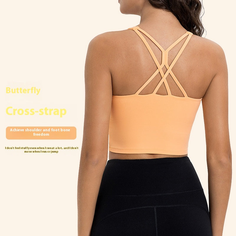 Cross Beauty Back And Push Up Breast Holding Workout Yoga Bra