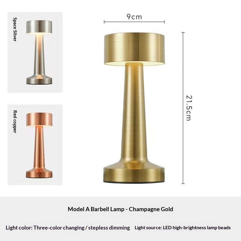 Metal Desktop Touch-Activated Creative USB-Charging Desk Lamp