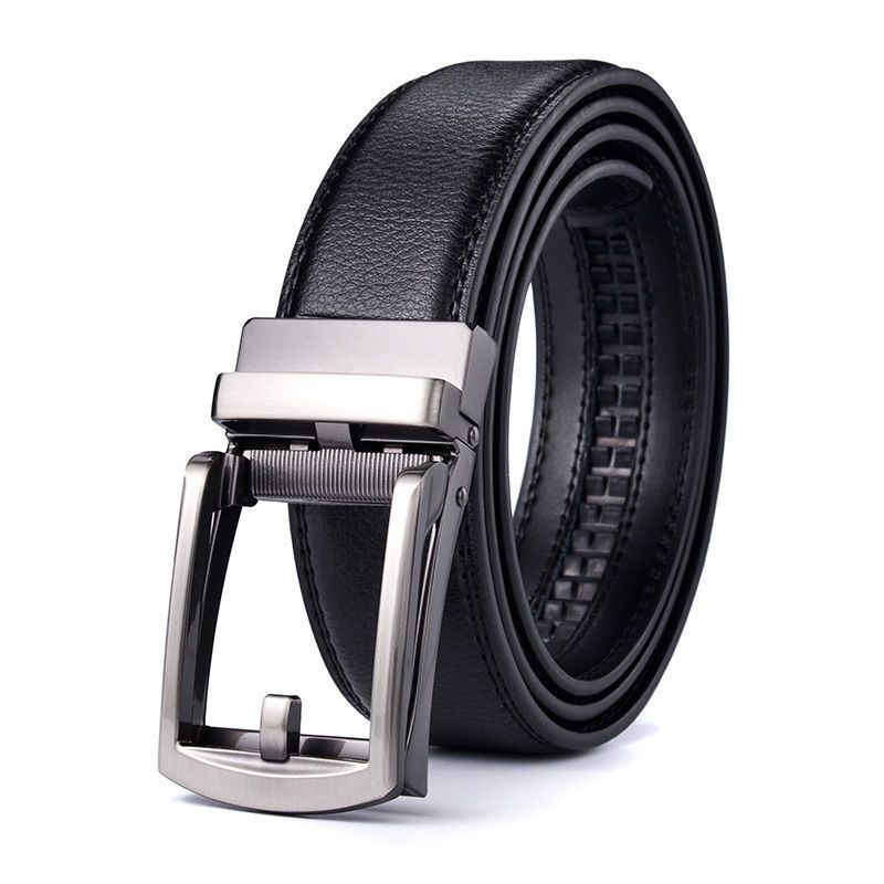 Mens Automatic Buckle Two-layer Cowhide Fashion Belt