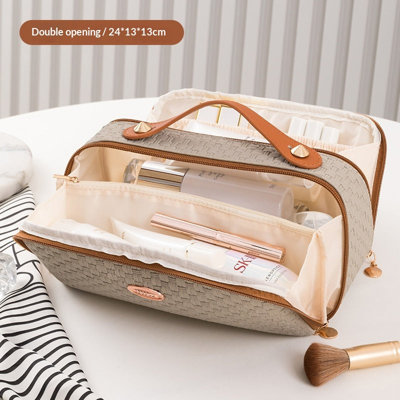 Portable Hard-Shell Toiletry And Makeup Bag For Travel