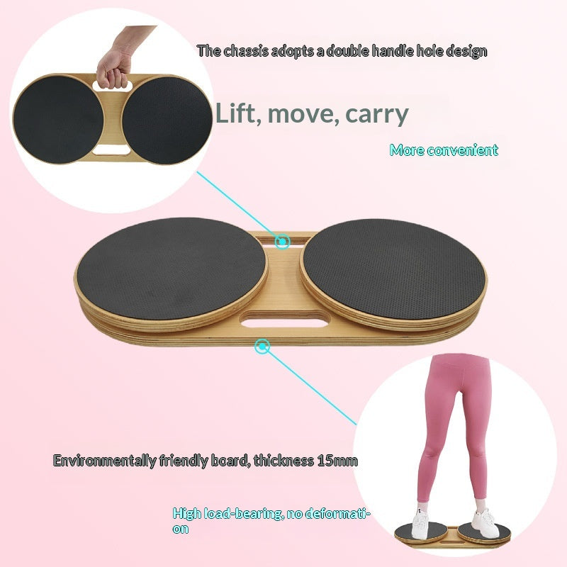 Solid Wood Fitness Training Stretching Yoga Wheel