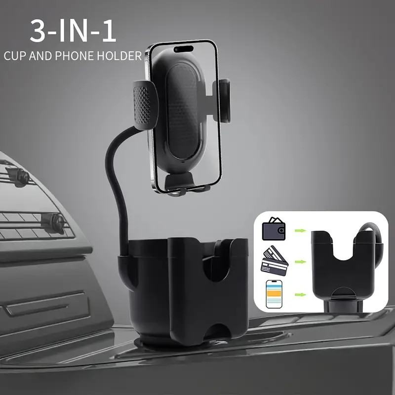 Three-in-one Retractable Adjustable Rotating Car Mobile Phone Holder
