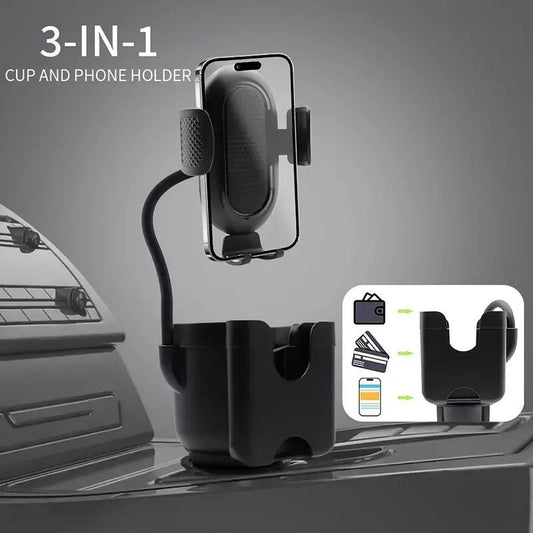 Three-in-one Retractable Adjustable Rotating Car Mobile Phone Holder