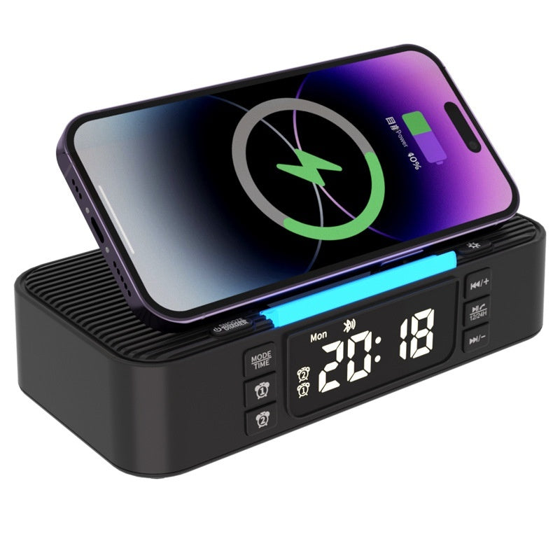 New Wireless Charging Ambient Night Light With Dual Bluetooth Speakers