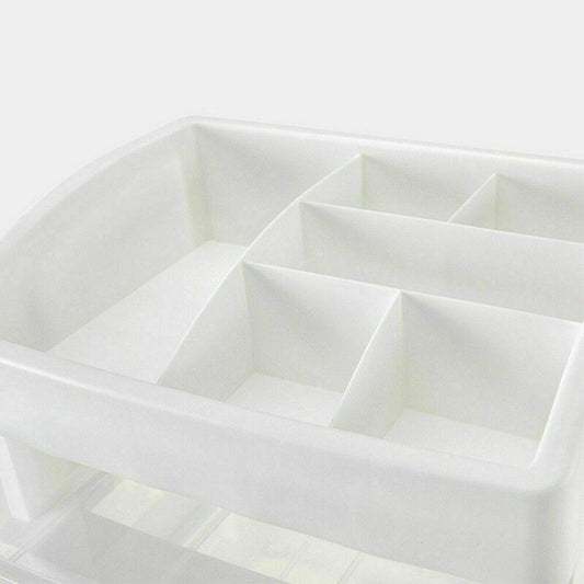 4 Tiers Makeup Storage Clear Box Desktop Cosmetic Stationery Drawers Organizer