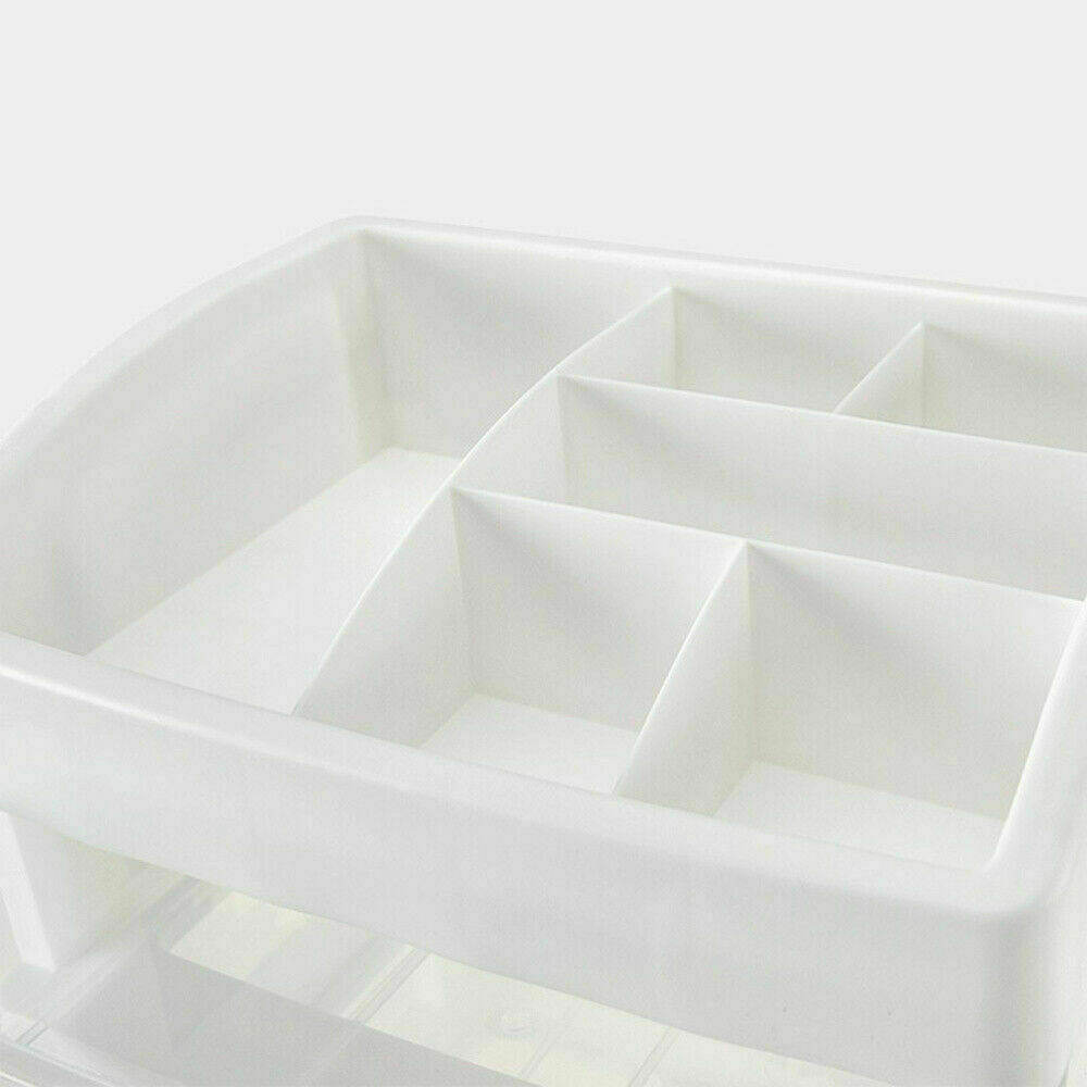 4 Tiers Makeup Storage Clear Box Desktop Cosmetic Stationery Drawers Organizer