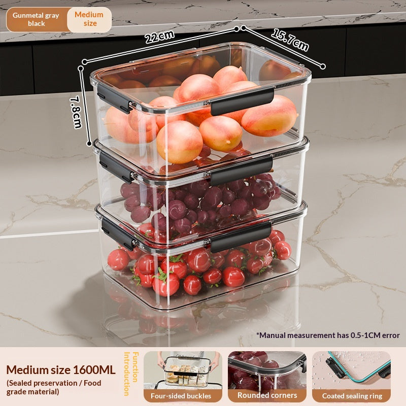 Refrigerator Fresh-keeping Container Large-capacity Transparent Freezer Food Storage Box