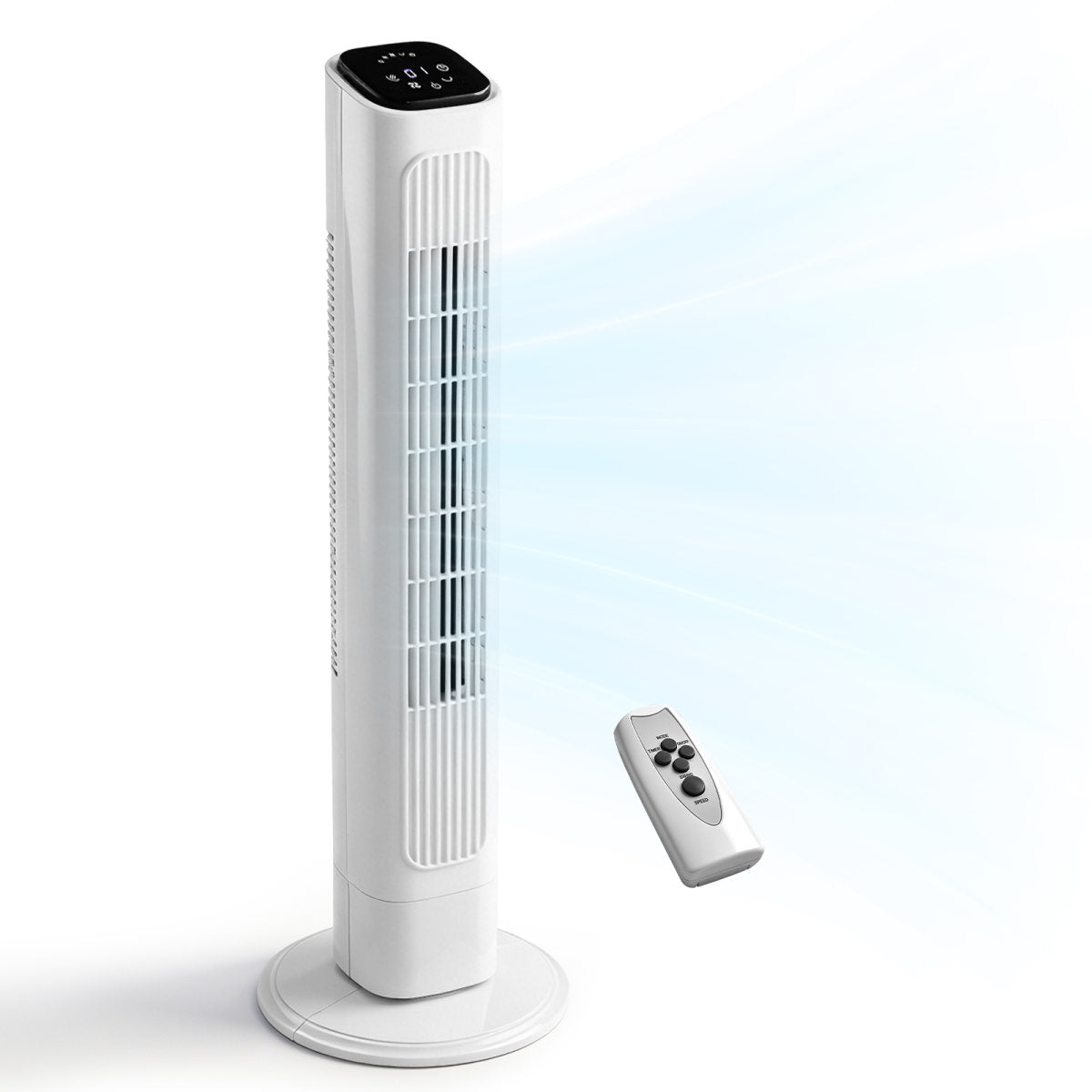 36 Inch Tower Fan, 110V 45W Quiet Cooling Column Fan With Copper Motor, Touch & Remote Control, 3 Speeds 3 Modes, 9H Timer, Wide Oscillating Standing Fan For Bedroom Office Home
