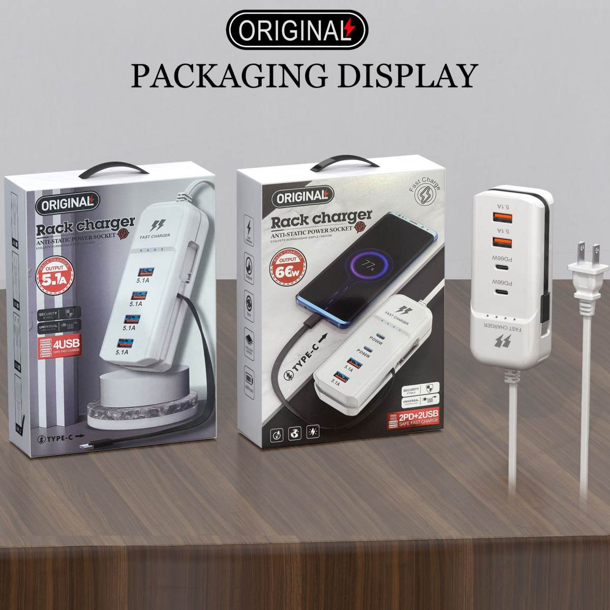 Mobile Phone Charger Power Strip Multi-port Pd Charger Type-c Line