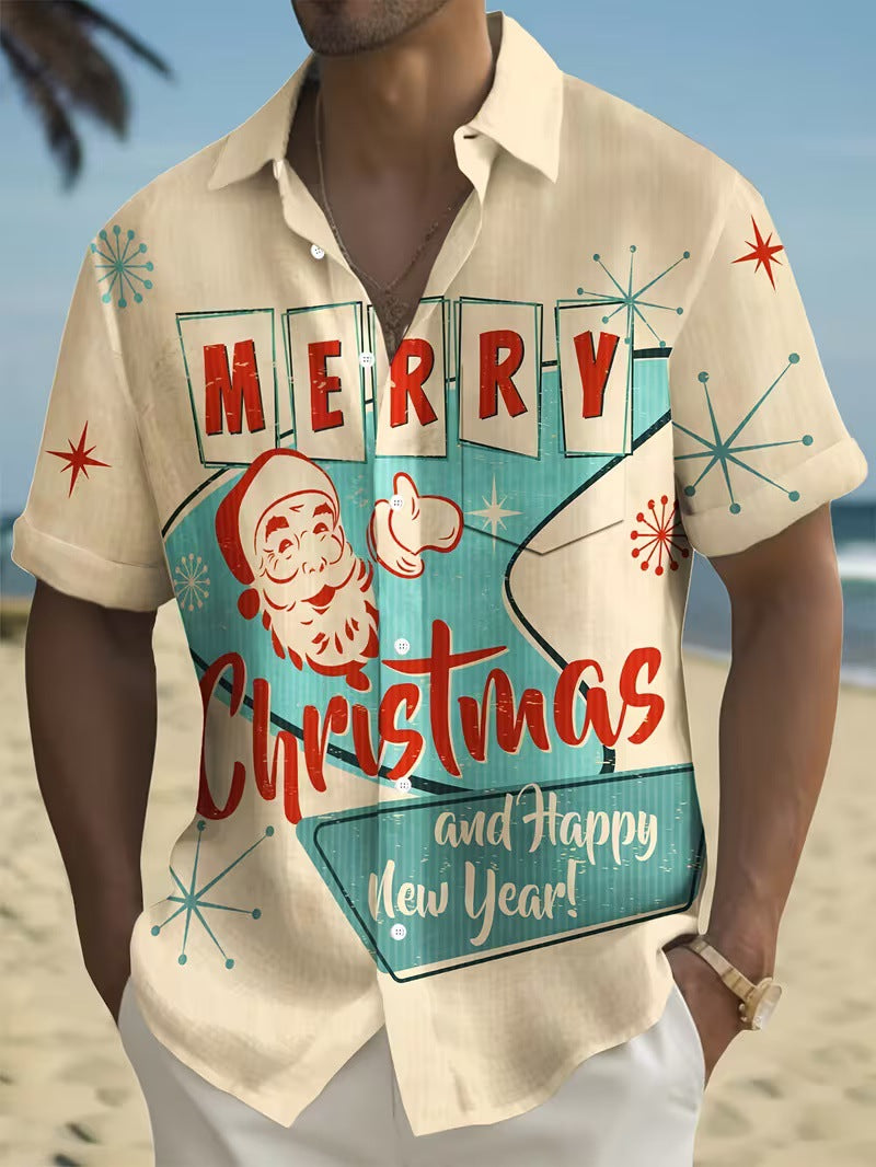 New 3D Digital-Print Christmas Shirt