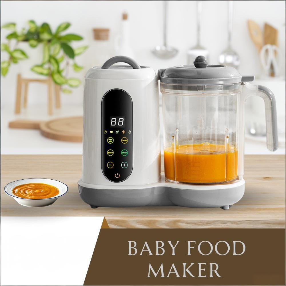 450W Baby Food Maker With Steamer Blender Auto Clean LED Touch Panel UK Shipment