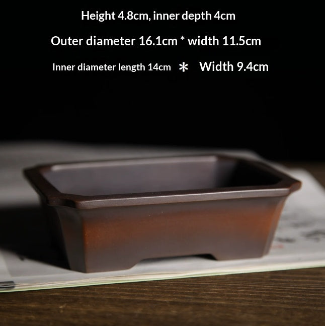 Zisha Teapot Tabletop Tea Tray And Miniature Bonsai Pot