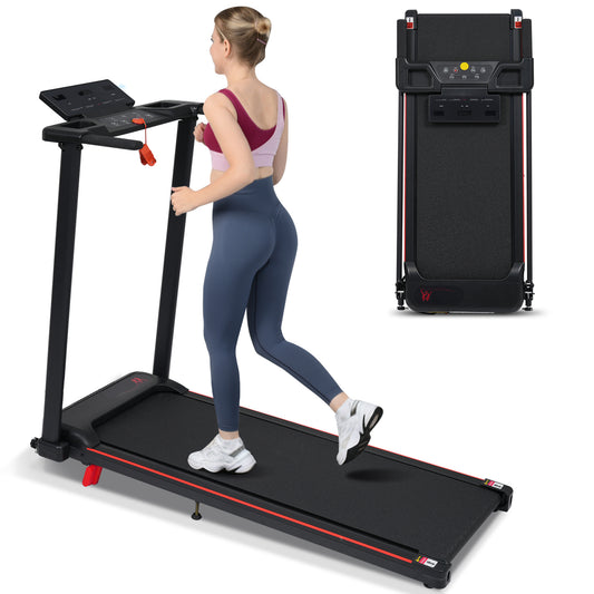 Treadmill With 8 Incline, Portable Treadmill For Home With Handle, Foldable Treadmill With 1-12 Km H And 120 Kg Load Capacity, 3.0 HP, 4 Adjustable Feet, Quick Button Speed