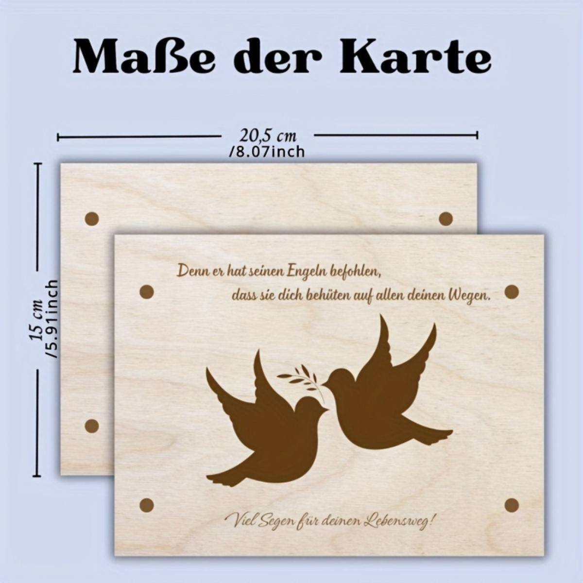 Wooden Baptism Card With A Dove, Special Wooden Gift Card For A Baptism, Original Baptism Gift With A Dove Motif—party Accessory Set