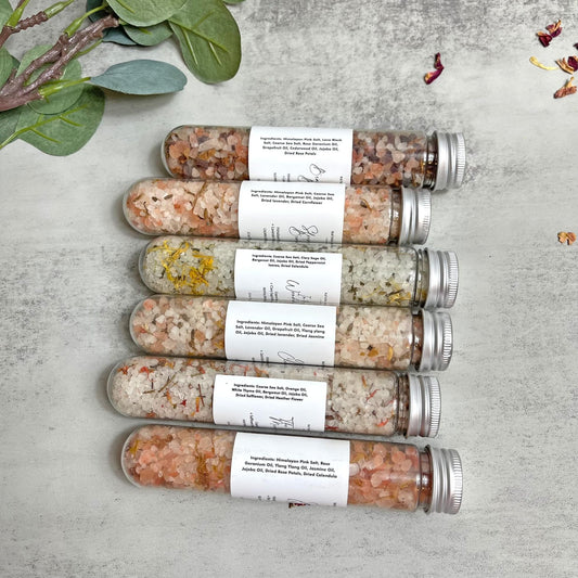 Bath Salts Dried Flowers Bathing Salts Solid Color Bottled