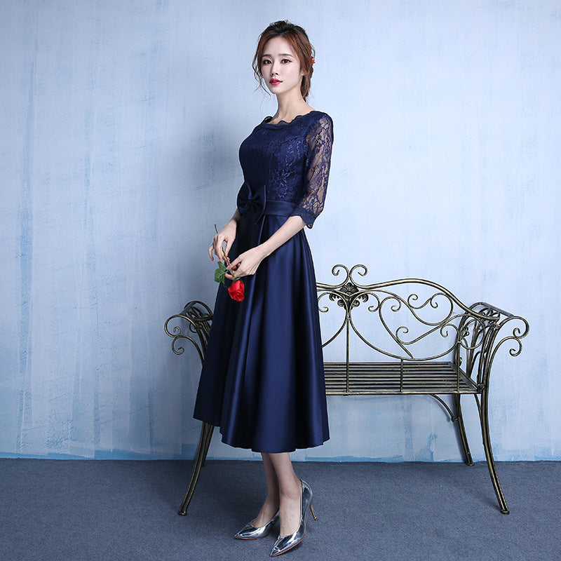 New Long-sleeved Wedding Bridesmaid Dress