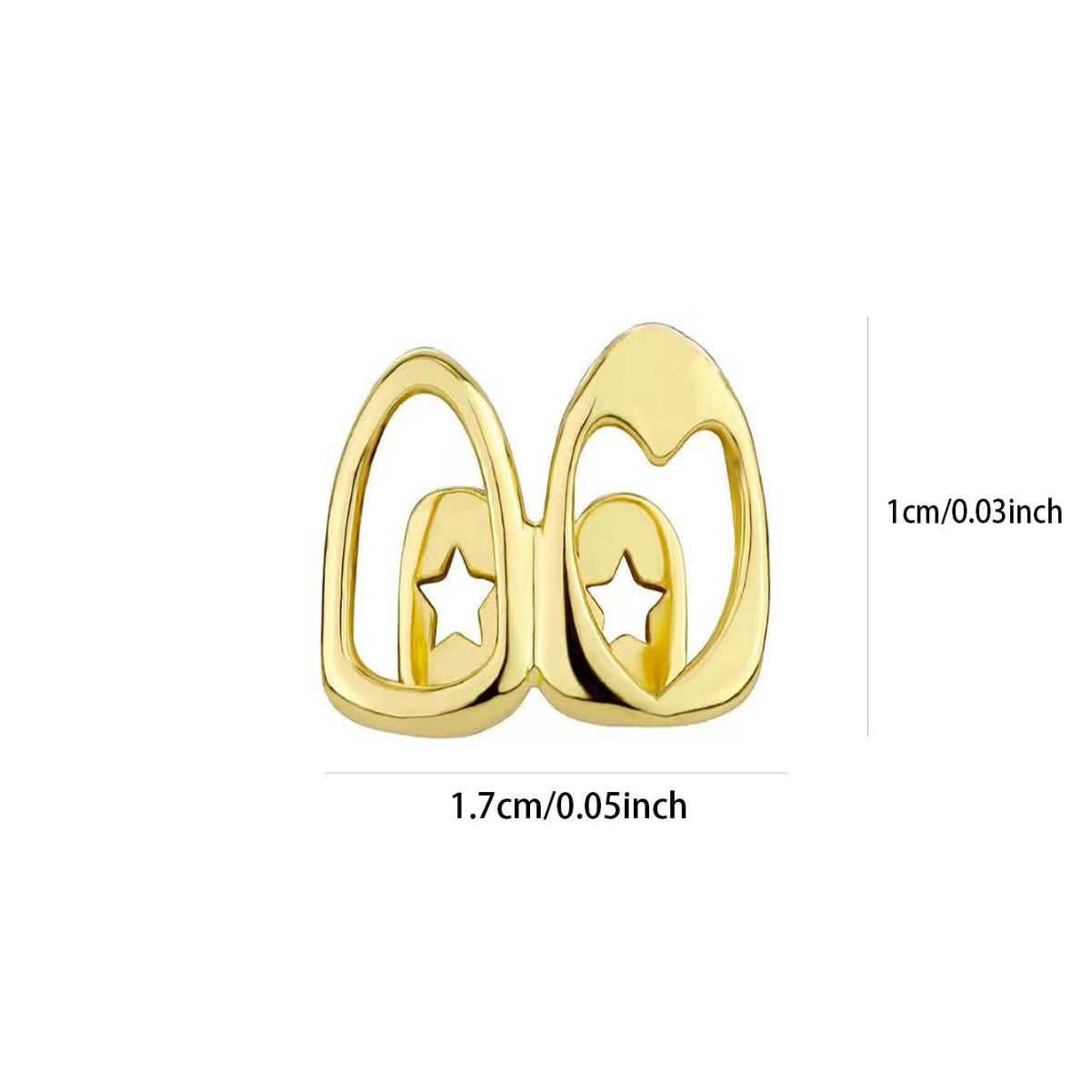 Hollow-out Love Double Fight Tooth Socket Daily Street Dazzling Accessories