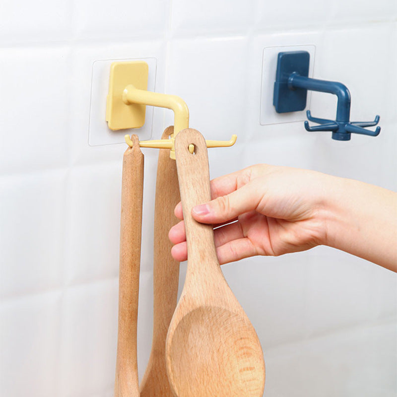 No-drill Rotatable Hook For Kitchen Spatulas
