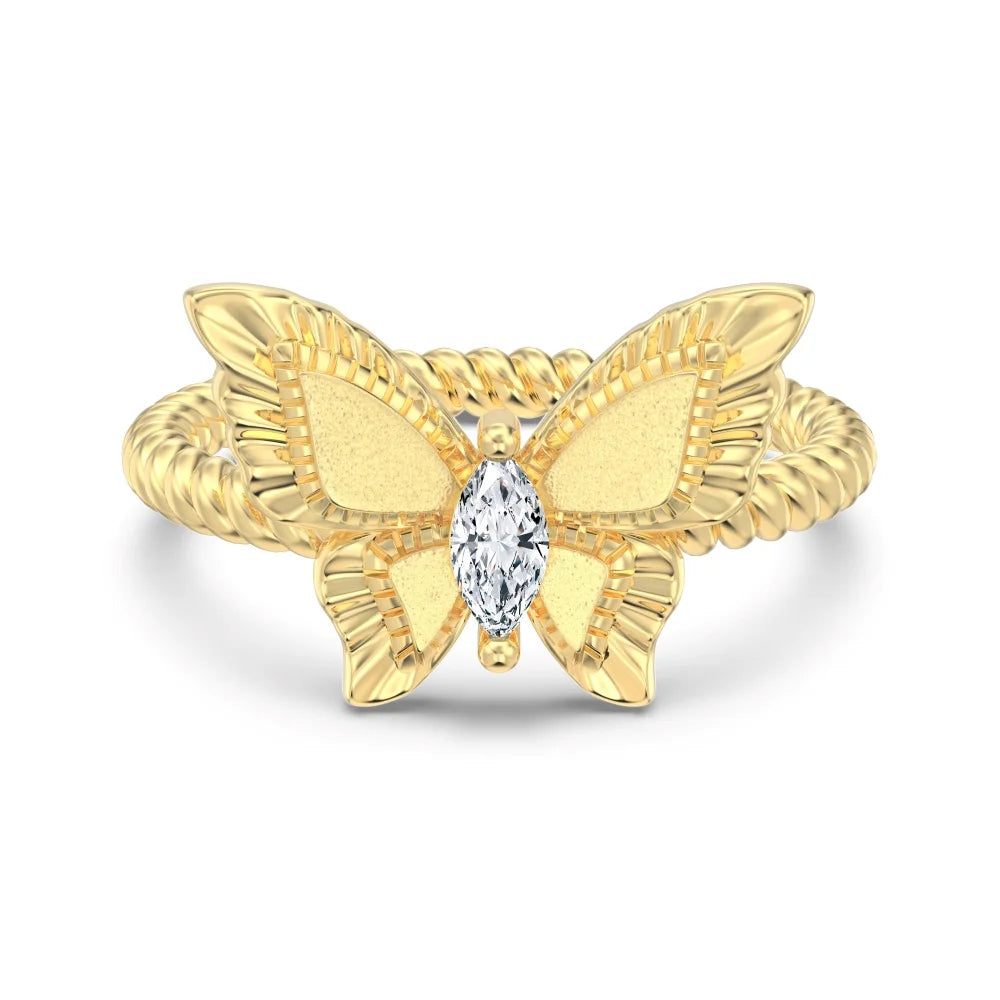 S925 Silver Accessories New Chinese Ancient Bow Frosted Zircon Silver Ring