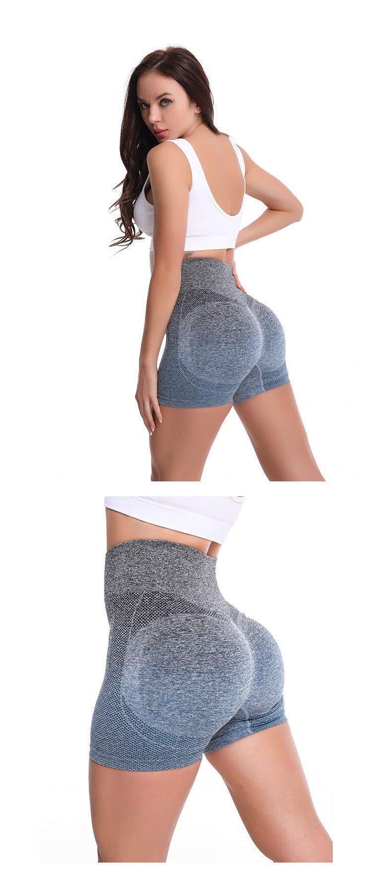 Best Seller In Europe And America New Peach Hip Raise Yoga Pants Hanging Dyed Gradient High Waist Shorts Sports Yoga Pants