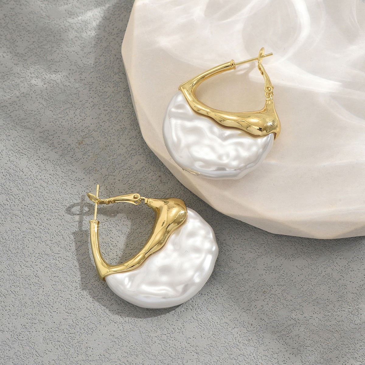 Cross-Border Fashion European American Jewelry, Niche Light Luxury Earrings Inlaid Pearls, Elegant Versatile Premium Ear Jewelry For Women