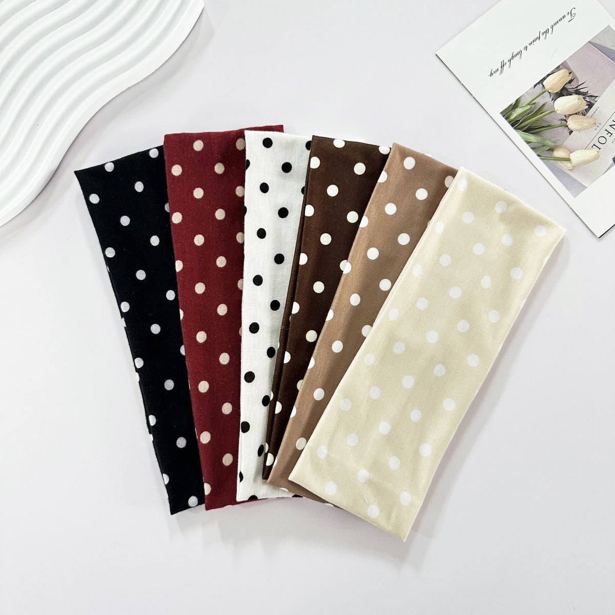 New Polka-dot Yoga Elastic Headband