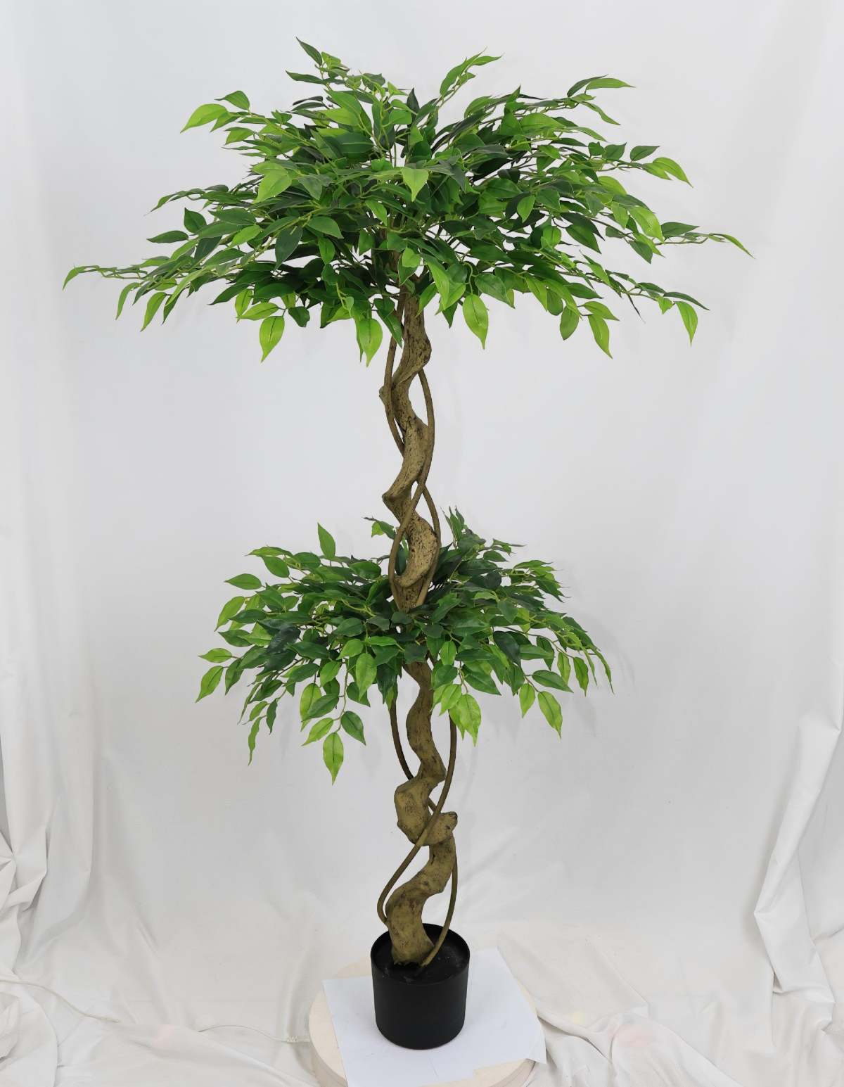 5.2FT Artificial Ficus Tree, Lifelike Faux Banyan Tree with Pot for Home, Office Patio Decor, 1pc/set