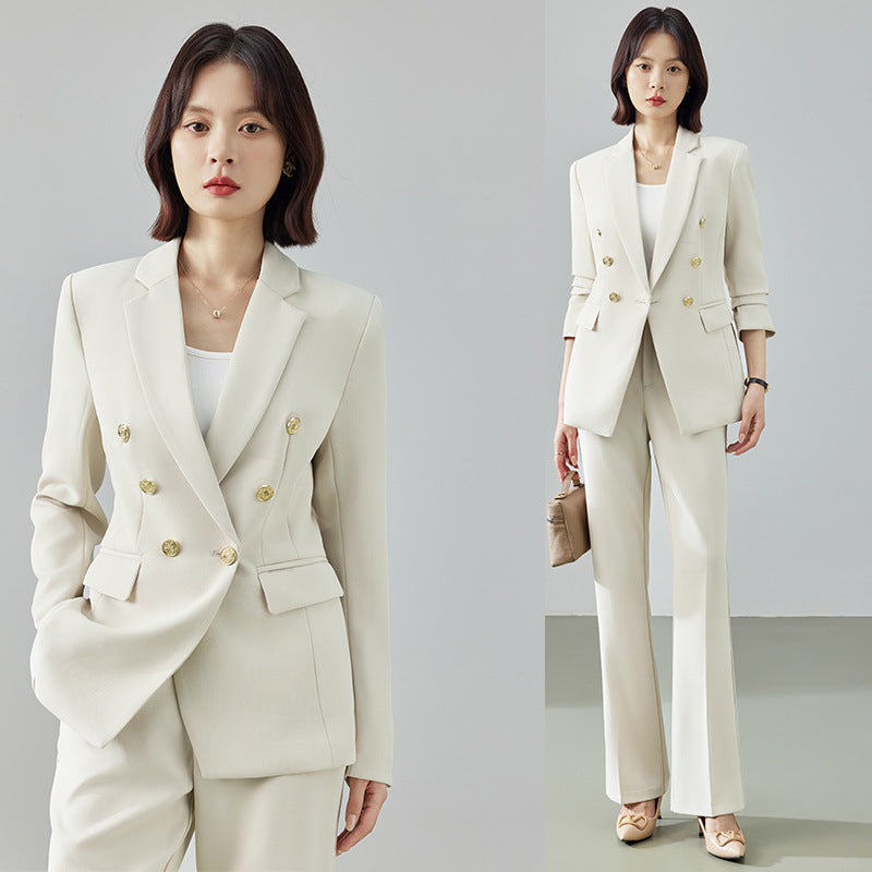 Womens Office Style Fitted-waist Casual Set