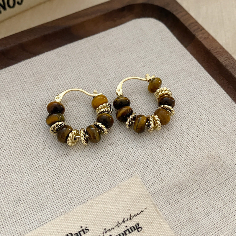 Trendy Retro Rhinestone Fringe Earrings For Women S925 Silver Post Rhombus All-match Gift