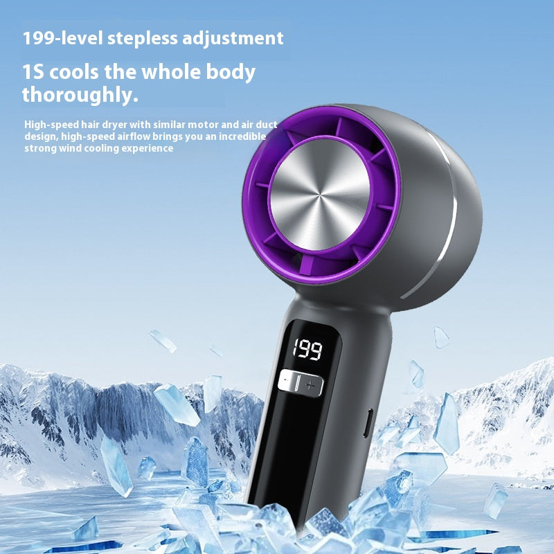 Tabor Charging Turbo High Speed Handheld Fan Portable Mini