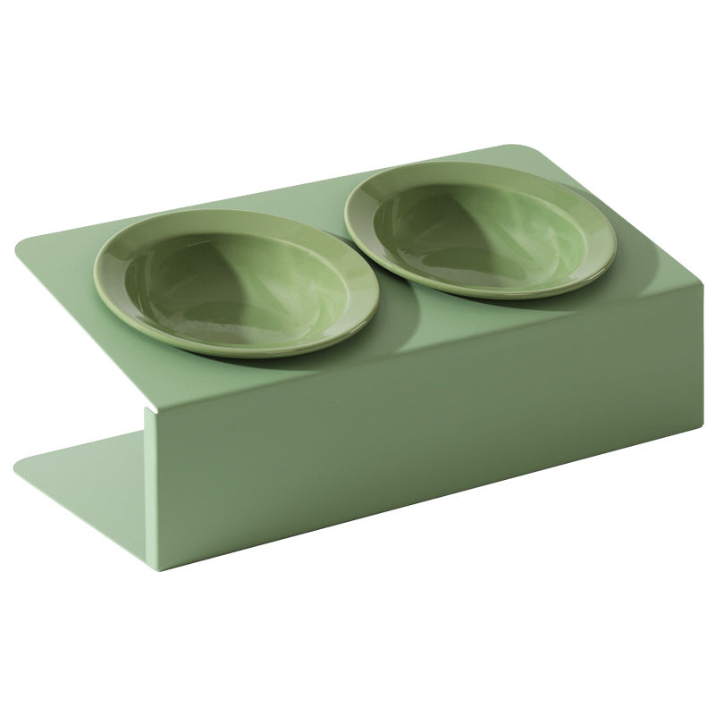 Elevated Neck-supporting Spill-proof Food And Water Bowl For Cats And Dogs