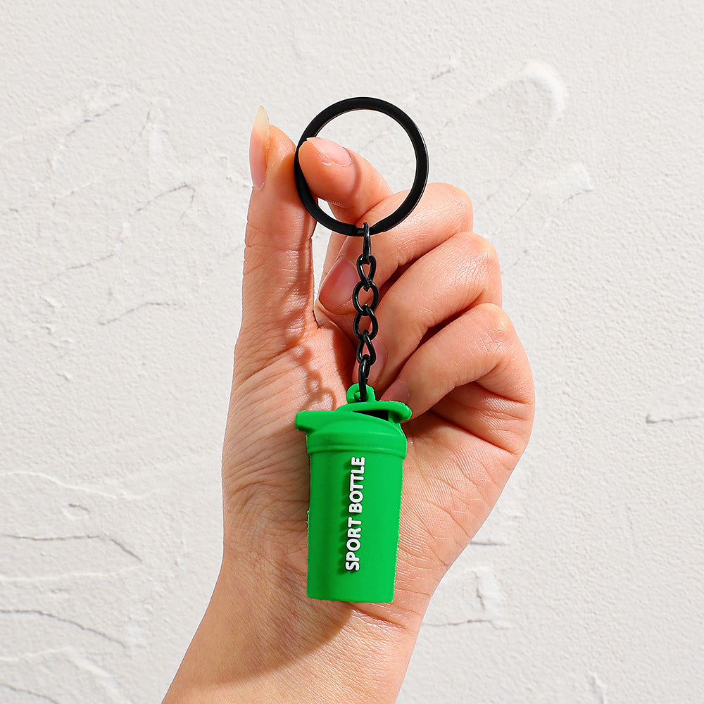 Fitness Dumbbell Keychain Pendant Couples Car  Bag Key Chain  Sports Charm Ornament