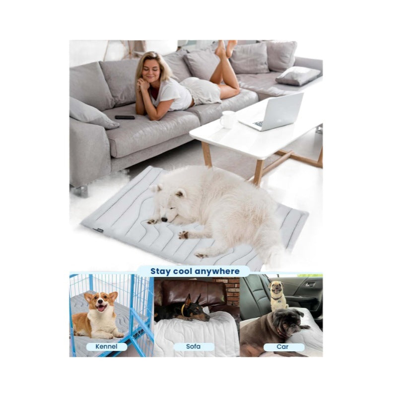 Pet Ice Mat Summer Dog Cat Cool Pad Mattress Heatstroke Prevention Cooling Pet Cold And Warm Dual-purpose Pad