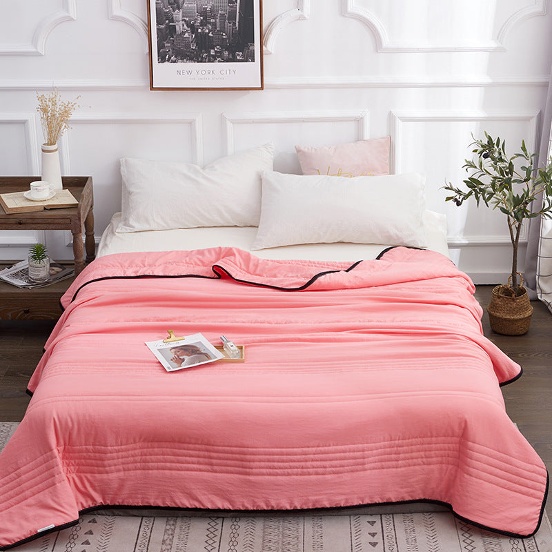 Pure Color Washed Air Conditioner Summer Cooling Thin Single Double Washable Quilt