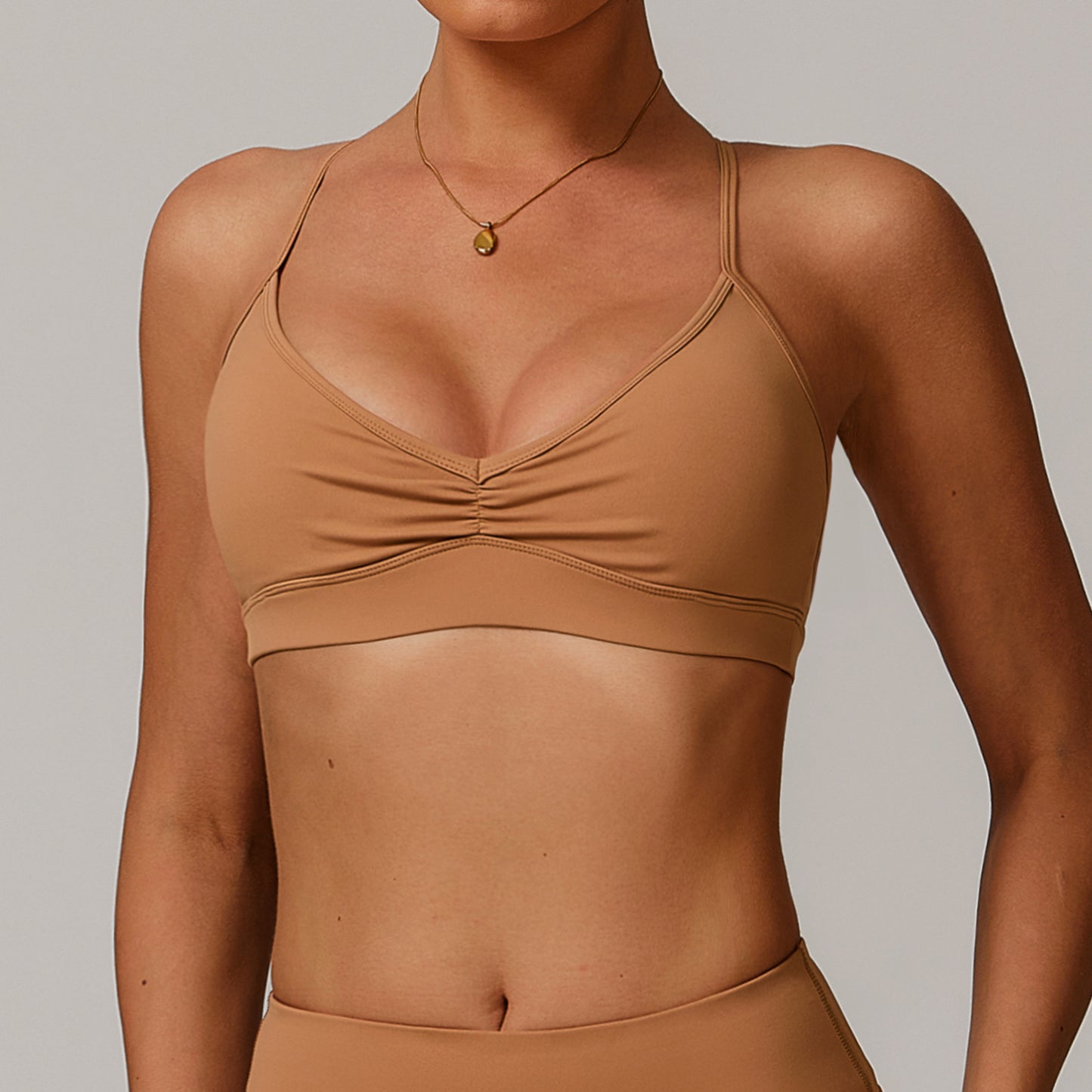 Quick-drying V-neck Yoga Bra Cross Beauty Back Running Sports Workout Bra
