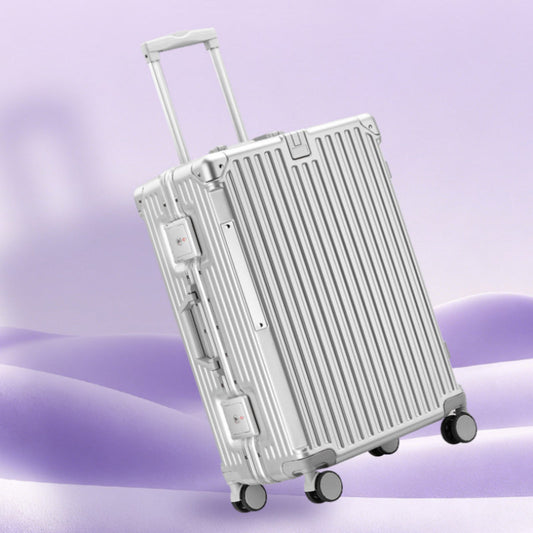 Large-Capacity Aluminum-Frame Rolling Suitcase For Business Travel