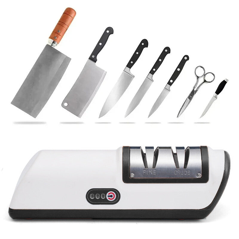 3Speed Electric Knife Sharpener Kitchen Sharpening Polish Tool Stainless Steel R