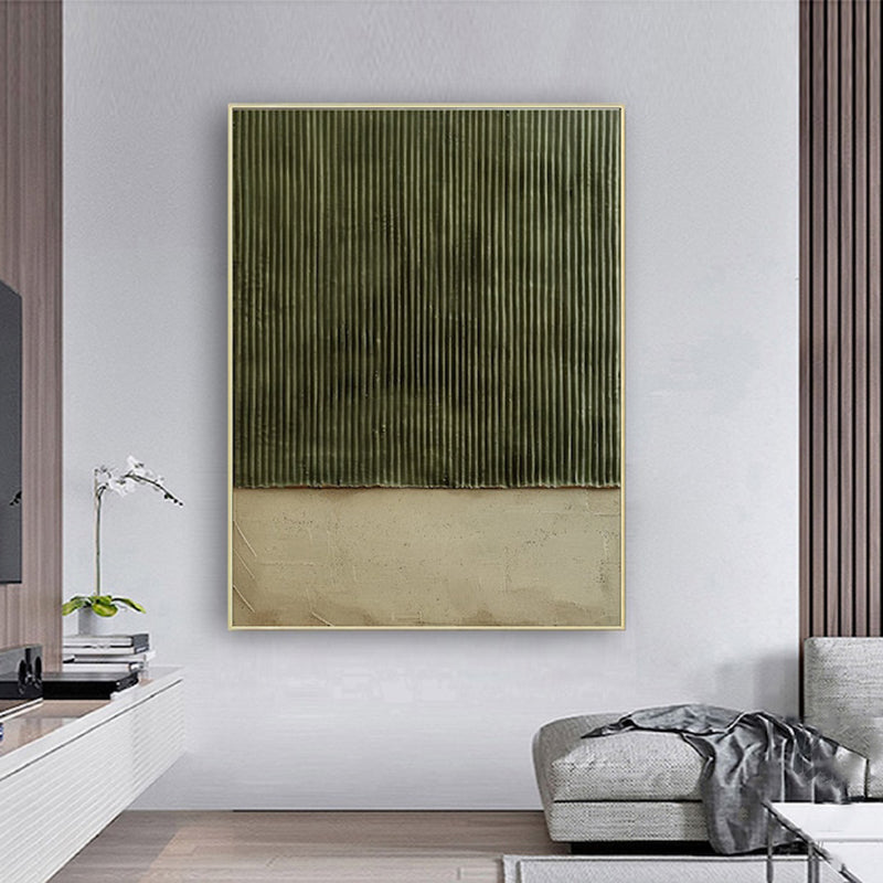 Hand-Painted Oil Painting Canvas Acrylic Modern Wall Art Green Modern Abstract Texture  Artwork Home Decoration For Bedroom Living Room Decor