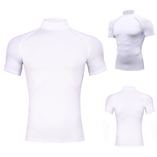 Men's Turtleneck Fitness Exercise Running T-shirt Top