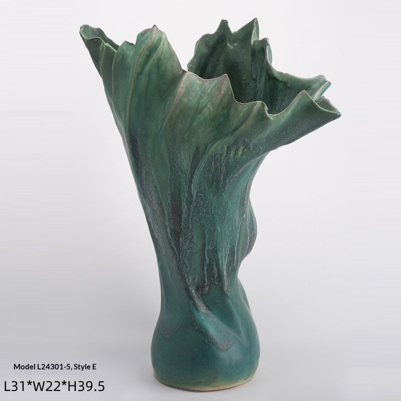 Handmade Ceramic Vase Home Showroom Desktop Ceramic Flower Arrangement Decorative Ornaments